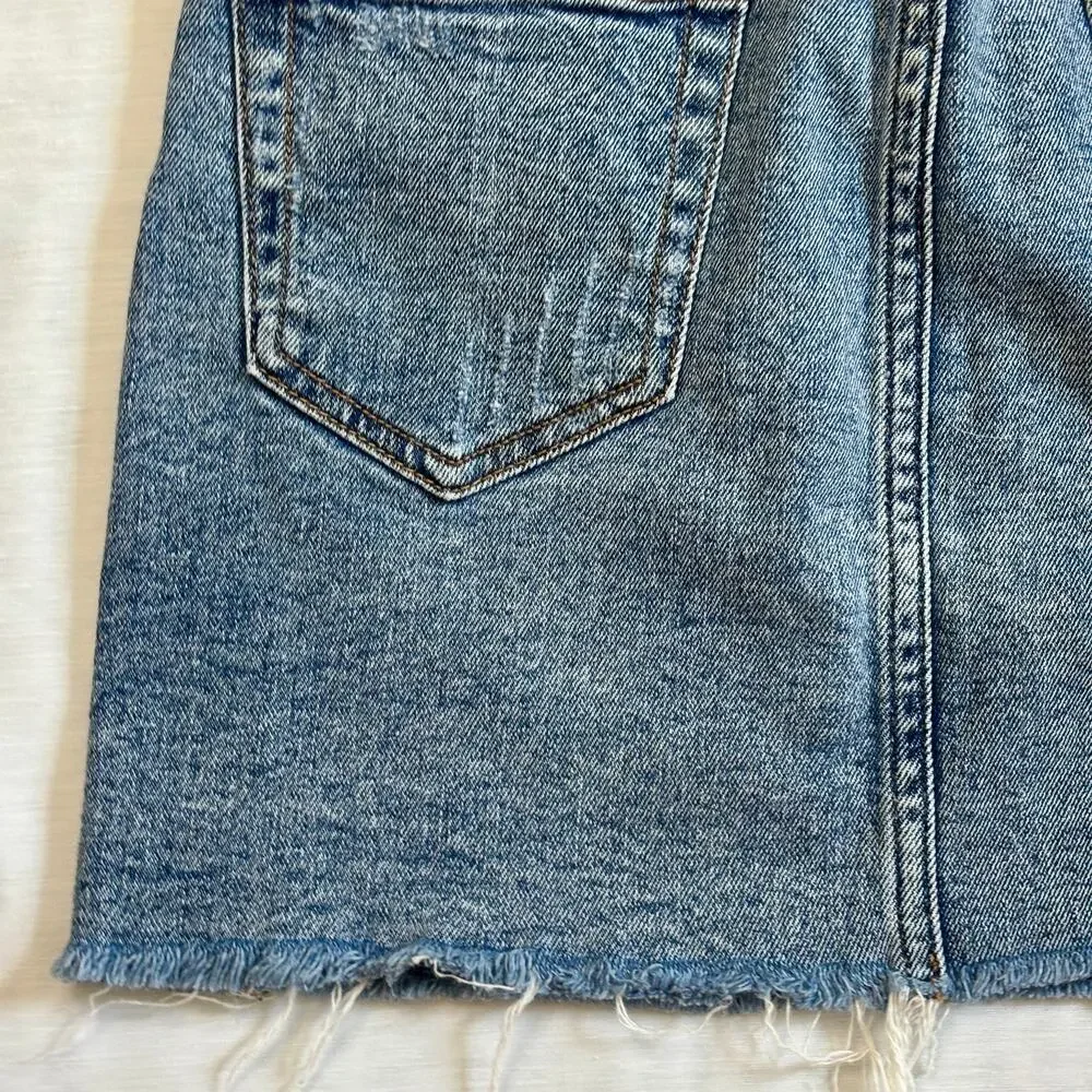 Wild Fable Denim Mini Skirt Blue Jean Women's Size 2 Mid Rise 5-Pocket